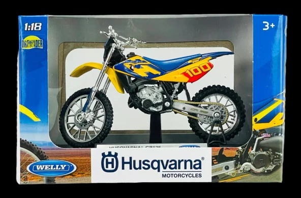 HUSQVARNA CR125 1:18 Döküm Model Motosiklet - 2