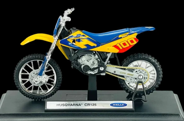 HUSQVARNA CR125 1:18 Döküm Model Motosiklet - 3