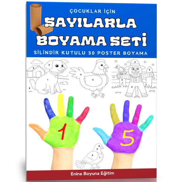 Çocuklar İçin Sayılarla Boyama Seti (30 Poster)