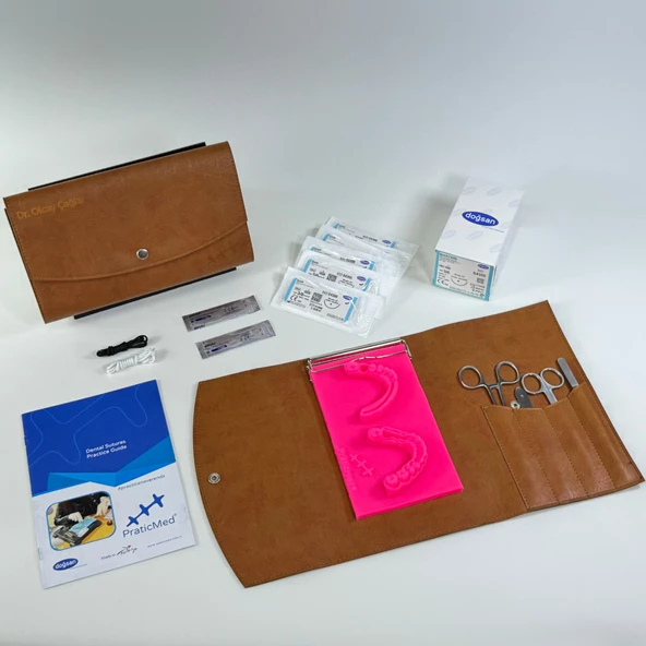 Diş Hekimliği Çanta Tipi Dikiş, Flep Kapama Eğitim Seti - Kişiye Özel - PraticMed - 2