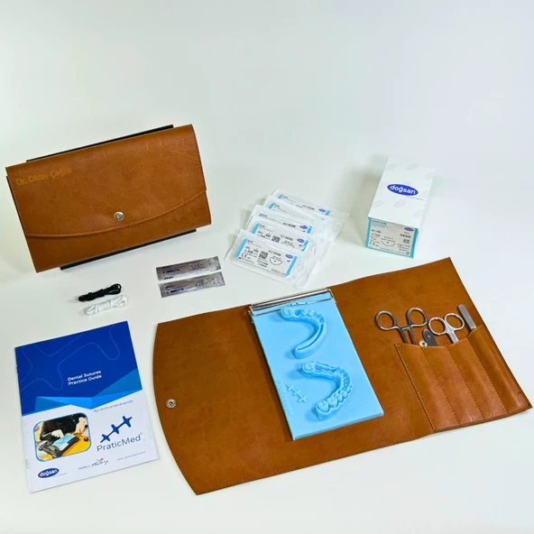 Diş Hekimliği Çanta Tipi Dikiş, Flep Kapama Eğitim Seti - Kişiye Özel - PraticMed