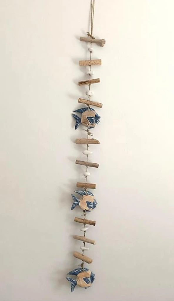 Duvar Balkon Teras Ağaç Cafe Ahşap Balık Sopa Taş Çakıl Taşı Ev Ofis Dekor - 3