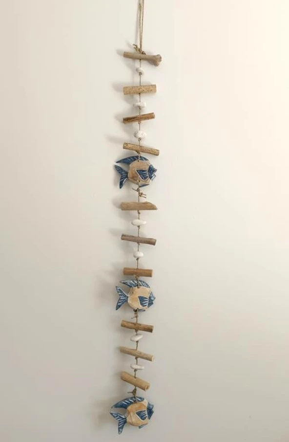 Duvar Balkon Teras Ağaç Cafe Ahşap Balık Sopa Taş Çakıl Taşı Ev Ofis Dekor - 4