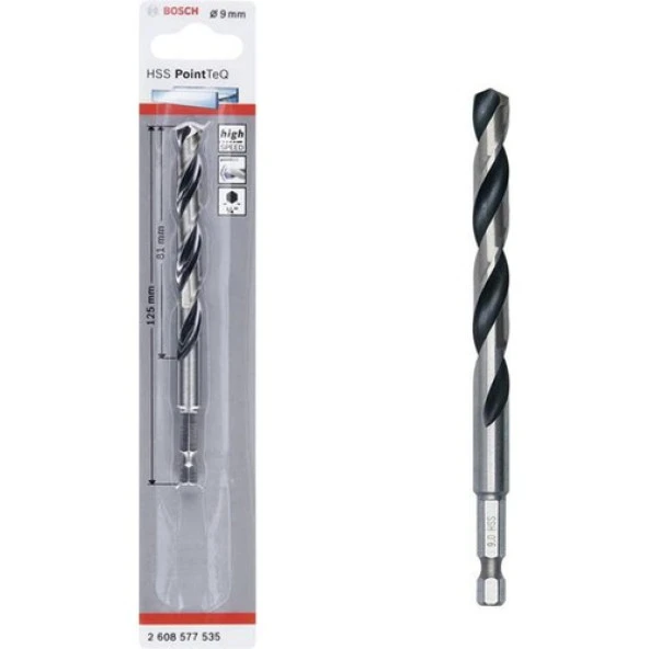 Bosch Hss Point Teq Hex Metal Matkap Ucu 9mm  - 2608577535