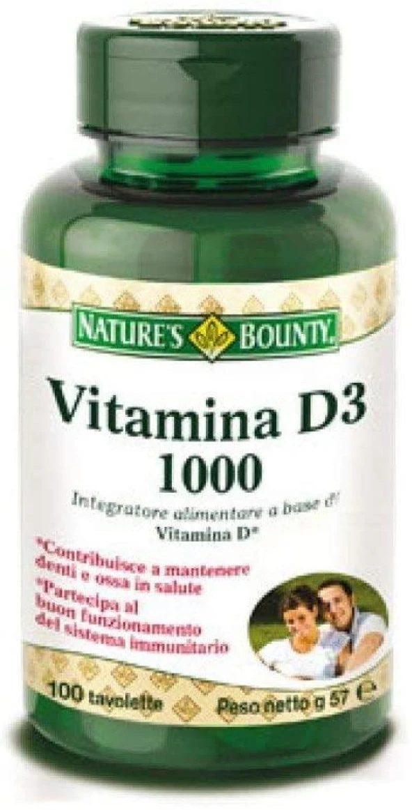 Nature's Bounty Vitamin D3 1000 Iu 100 Softjel