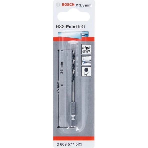 Bosch Pointeq 3,3mm 1/4 Adap. Metal Matkap Ucu 1'li 2608577521 Bosch