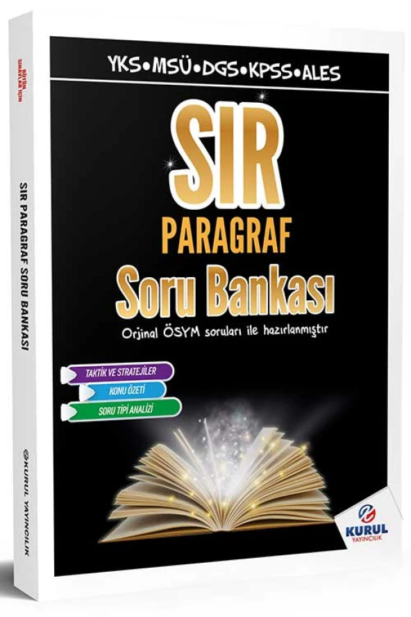 Kurul Yayıncılık TYT KPSS ALES DGS MSÜ Paragraf Sır Soru Bankası