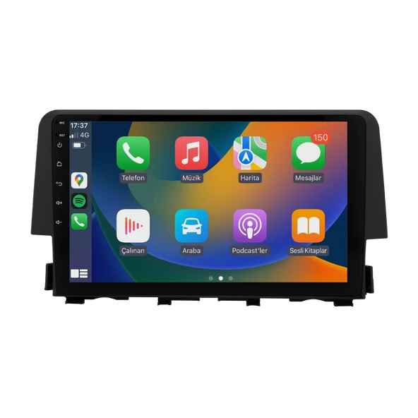 Honda Civic FC5 Android Multimedya Sistemi (2016-2021) 2 GB Ram 32 GB Hafıza 4 Çekirdek İphone CarPlay Android Auto Navigold - 2