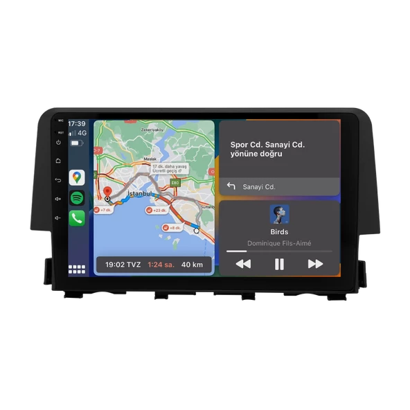 Honda Civic FC5 Android Multimedya Sistemi (2016-2021) 3 GB Ram 32 GB Hafıza 4 Çekirdek İphone CarPlay Android Auto Newfron Navera - Resim 5