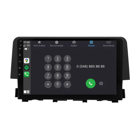 Honda Civic FC5 Android Multimedya Sistemi (2016-2021) 3 GB Ram 32 GB Hafıza 4 Çekirdek İphone CarPlay Android Auto Newfron Navera - Resim 4