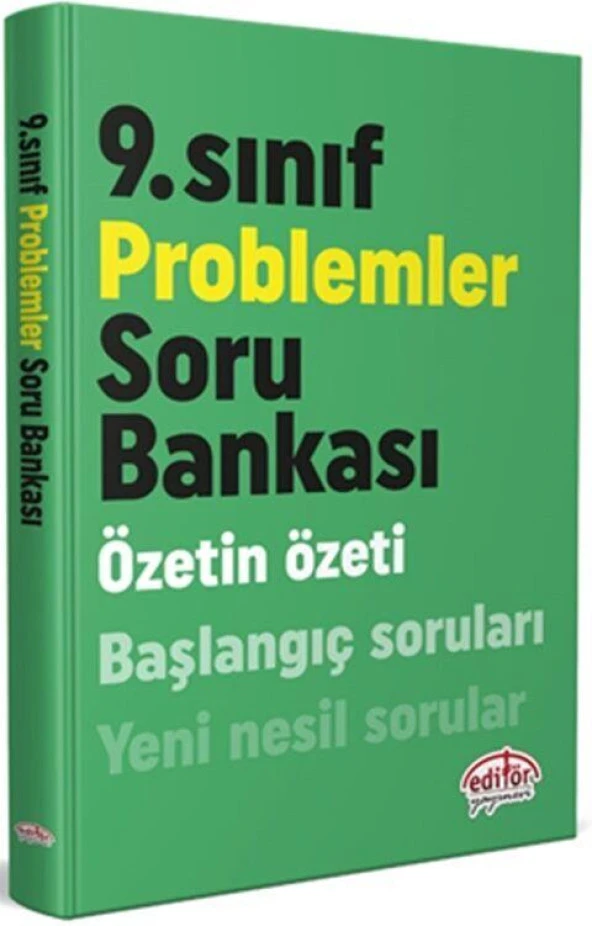9. Sınıf Problemler Soru Bankası Editör Yayınları