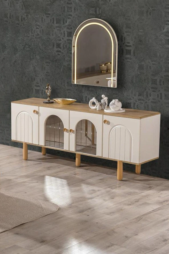 Eymense Retro Bohem Aynalı Konsol - Resim 2