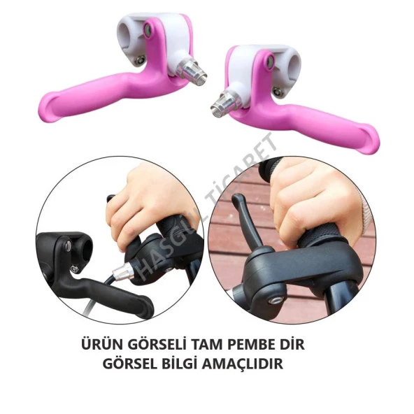 Hsgl Bisiklet Siyah Fren Kolu  Sağ Sol Takım Bmx Çocuk bisikleti 2 parmak - 2
