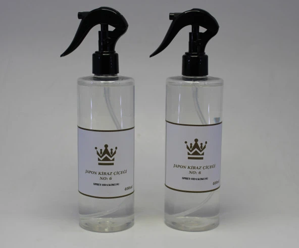 Triger Şişe 2 Adet 400 ML Japon Kiraz Çiçeği Oda Kokusu Parfümü Pompalı Sprey Koku Giderici 2*400 ML