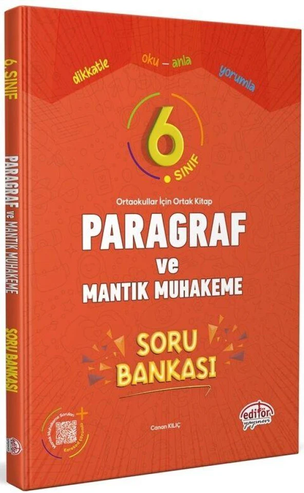 6. Sınıf Paragraf ve Mantık Muhakeme Soru Bankası Editör Yayınları