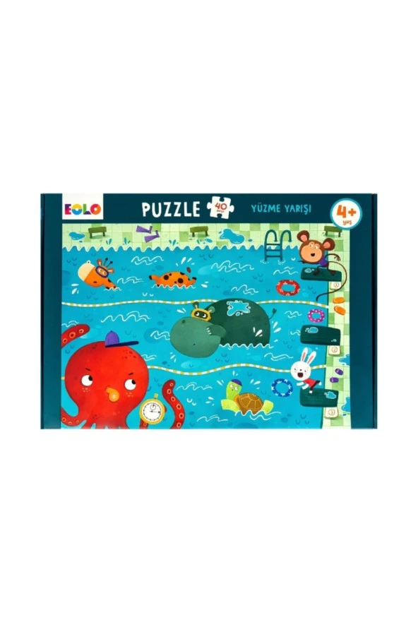 40 Parça Yer Puzzle – Yüzme Yarışı - 2