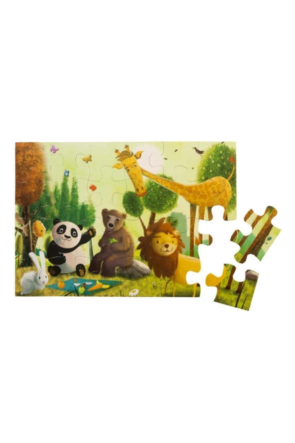 Çocuklar Için Yer Puzzle 24 Parça - Ormanda - 3