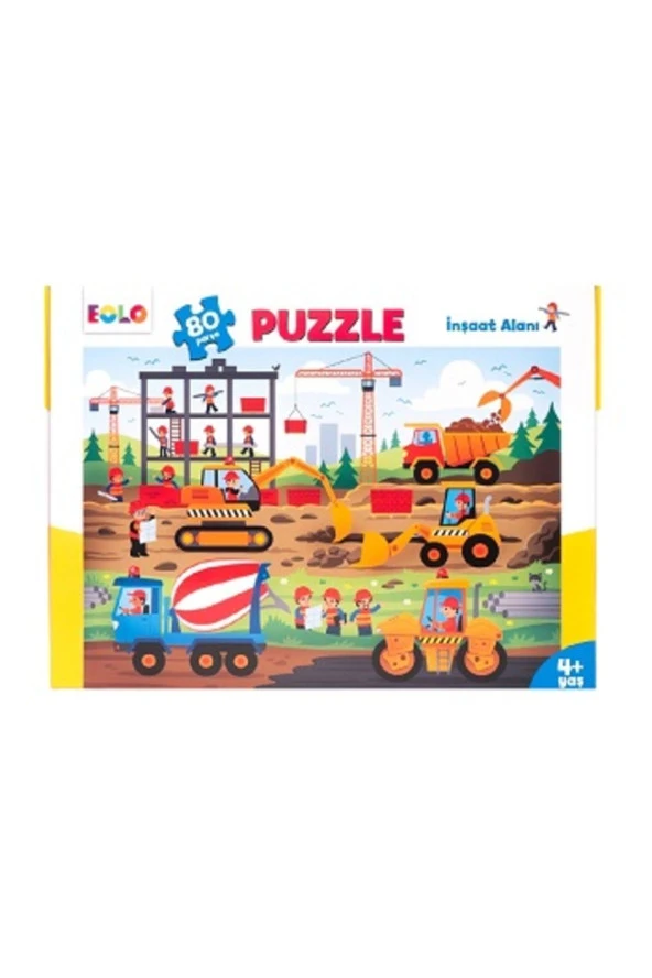 80 Parça Yer Puzzle – Inşaat Alanı