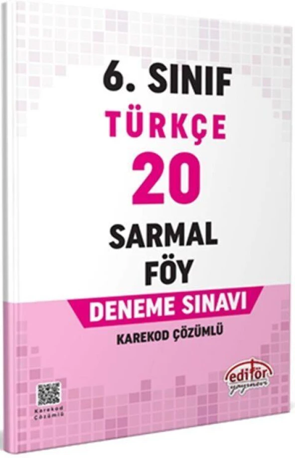 6. Sınıf Türkçe 20 Sarmal Föy Deneme Editör Yayınları