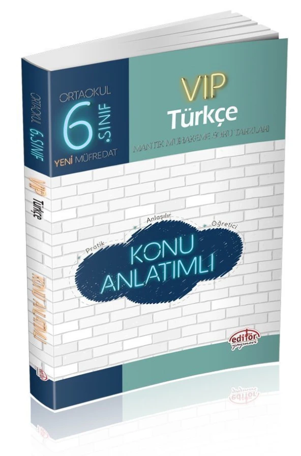 6.Sınıf Vip Türkçe Konu Anlatımlı Editör Yayınları