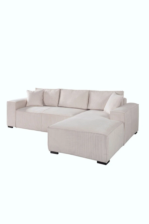 Eymense Nehir Yataklı Çekyatlı Sandıklı Sırt Minderli Soft Köşe Koltuk Takımı - 4