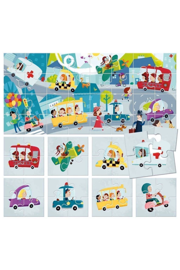 Headu Puzzle 8+1 Cıty (2-5 Yaş) - 2