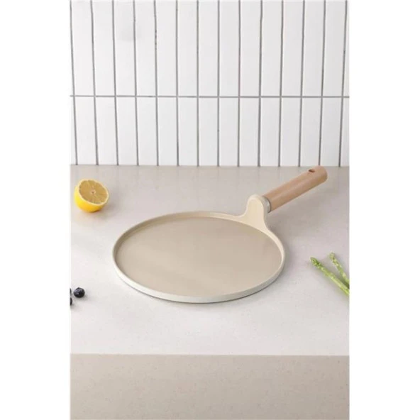 Neoflam Fika Alüminyum Döküm Krep Tava 26 Cm Bej