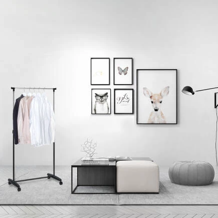Handy Mate Nario Yükseklik Ayarlı ElbiseAskısı-Siyah/Krom 85x95-160x43 cm - 2