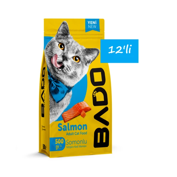 Bado Yetişkin Kedi Maması Somonlu 500Gr 12'li