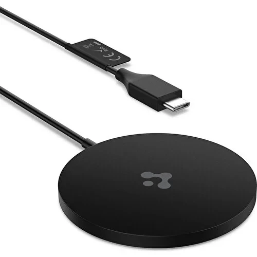 Spigen MagFit (7.5W) Manyetik Kablosuz Şarj Cihazı iPhone için MagSafe özellikli ArcField Black - ACH02190