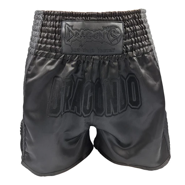 DragonDo MT3025 Black Night Muay Thai Şortu Siyah Antrenman Şortu