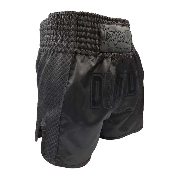 DragonDo MT3025 Black Night Muay Thai Şortu Siyah Antrenman Şortu - 3