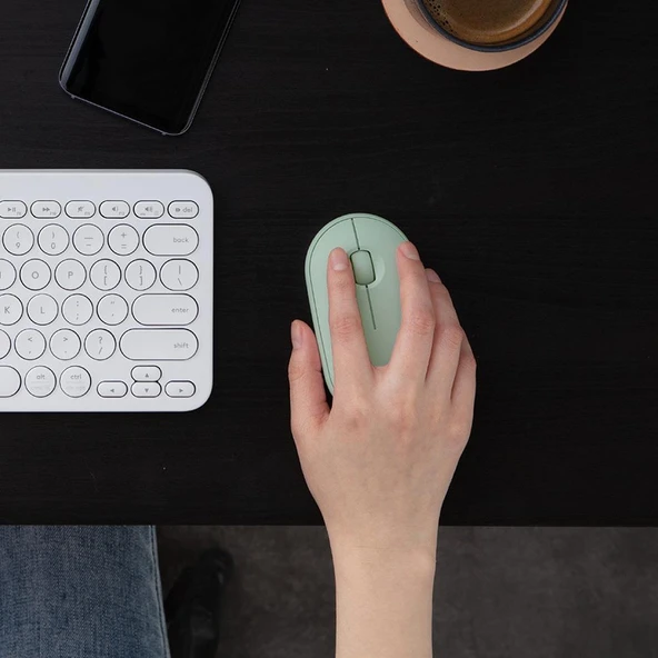 Logıtech Mouse Pebble M350 Kablosuz BT Optik Mouse (Yeşil) - 3