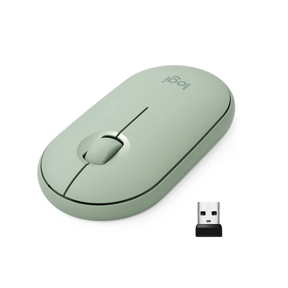 Logıtech Mouse Pebble M350 Kablosuz BT Optik Mouse (Yeşil)