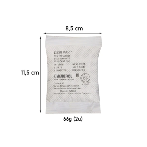 Nem Alıcı Aktif Kil Paketi 66 Gr 60 Adet - Resim 2