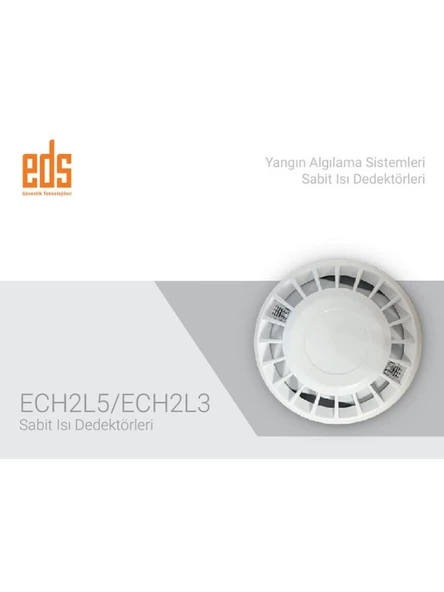EDS ECH2L3 3 Pimli Çift LED Göstergeli BSI EN54-5 Onaylı Isı Dedektörü - 2