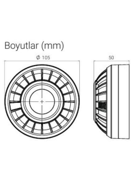 EDS ECH2L3 3 Pimli Çift LED Göstergeli BSI EN54-5 Onaylı Isı Dedektörü - 5