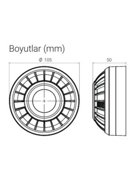 EDS ECH2L5 5 Pimli Çift LED Göstergeli BSI EN54-5 Onaylı Isı Dedektörü - 4