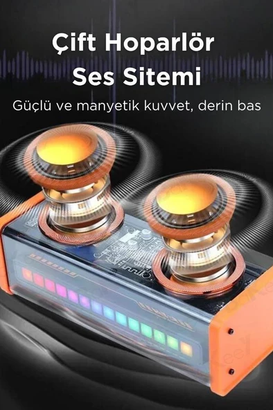 Bakeey Kablosuz Bluetooth Hoparlör RGB Işıklı Kablosuz Anfi Android Iphone Uyumlu - 5