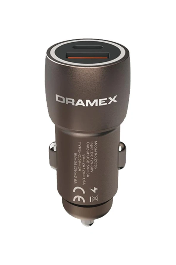 DRAMEX CiFT GiRiS METAL 3.1 A ARAC SARJ BASLIGI DC30B - 3