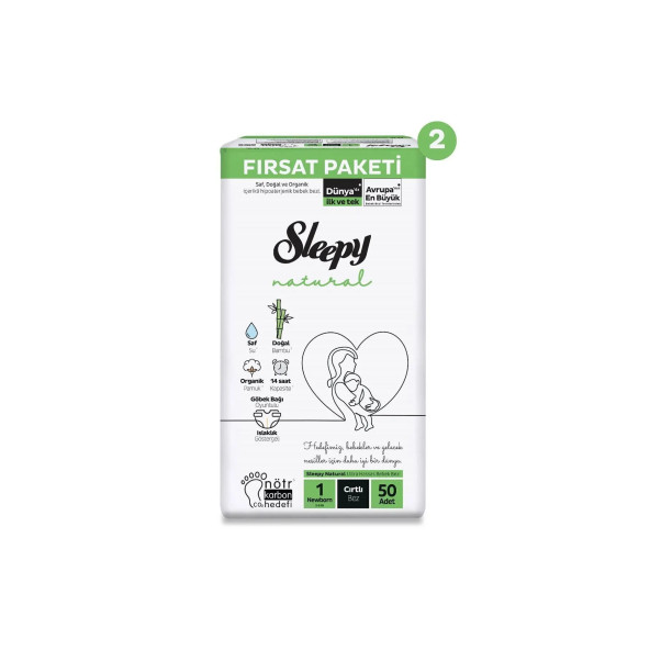 Sleepy Natural Ekonomik Fırsat Paketi Bebek Bezi 1 Numara Newborn 100 Adet - 5