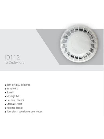 EDS ID112 5 Pimli Otomatik Reset Özellikli Isı Dedektörü - 5
