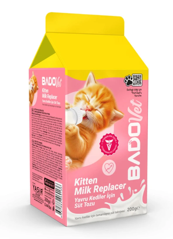 Bado Kitten Milk Replacer Yavru Kediler İçin Süt Tozu Besin Takviyesi 200ML - 2