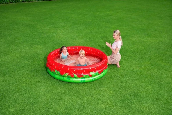 Bestway Sweet Strawberry Çocuk Şişme Oyun Havuzu (Çilek Desenli) - 9