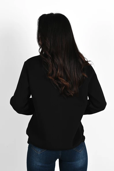 Kadın Baskılı Sweatshirt 1636-24 - 5