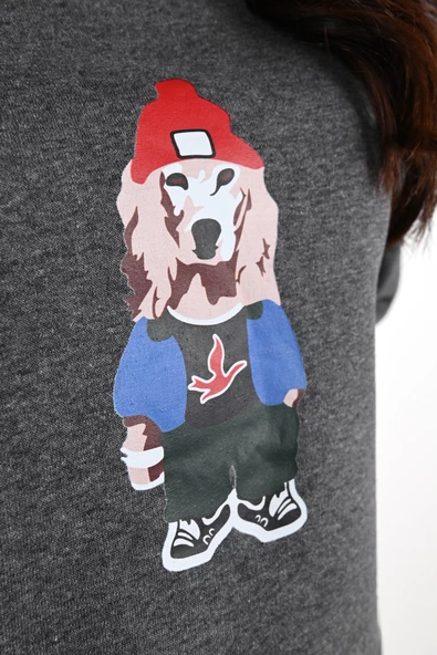 Kadın Baskılı Sweatshirt 1636-24 - 12