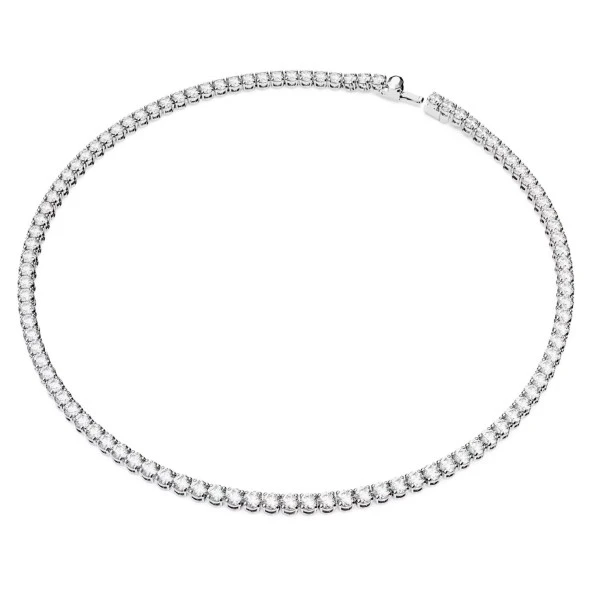 5681801 Swarovski Kolye Matrix Tennis  Neclace, Round cut, Small, White, Rhodium plated