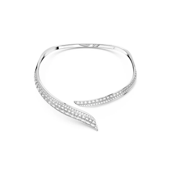 5665330 Swarovski Kolye Hyperbola necklace, Carbon neutral zirconia, White, Rhodium plated