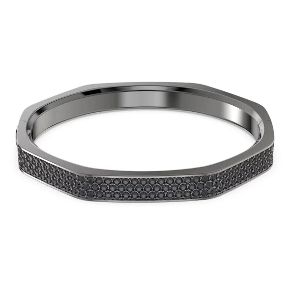 5656843 Swarovski Bilezik Dextera:Bangle Octagon shape, Pave Large Black, Ruthenium plated Size L