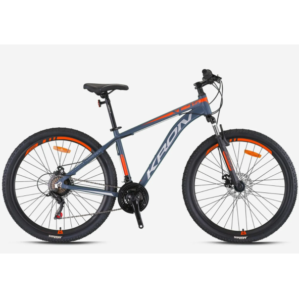 KRON XC 75 29 JANT 21 VİTES MEKANİK DİSK FREN 19" MAT GRİ NEON TURUNCU GRİ - 2